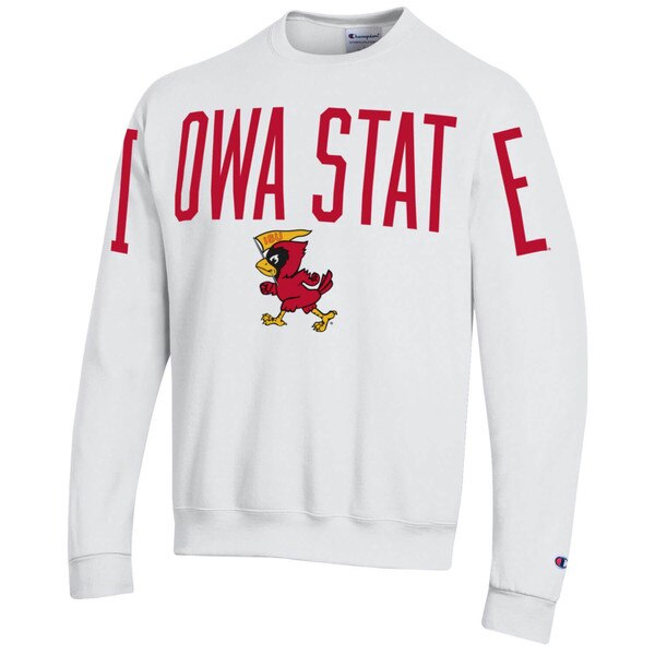 Champion Pennant Cy Iowa State White Powerblend Crewneck Sweatshirt vendor image